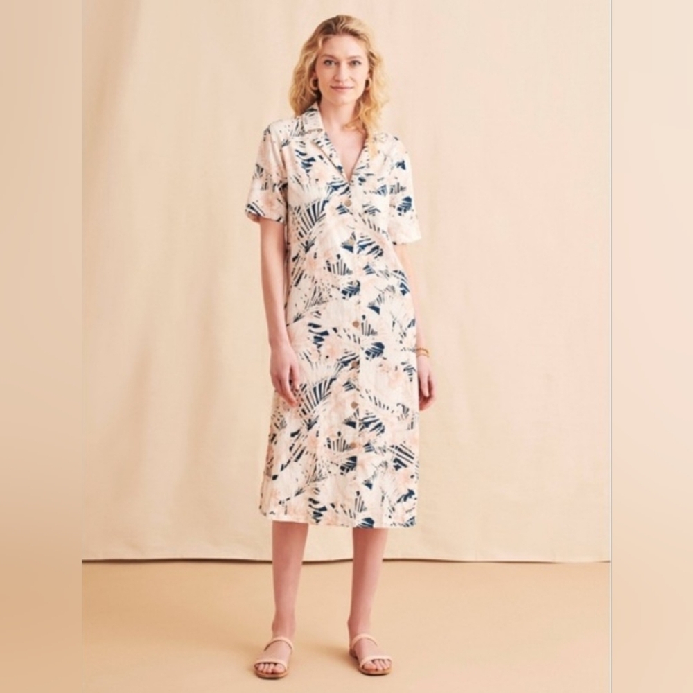 Faherty Linen Canopy Dress